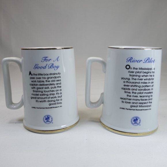 Norman Rockwell Limited Edition Long John Silvers Porcelin Tankard Vintage 1985 - Picture 2 of 12